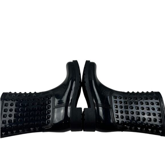 DAV Black Rubber Stud Detail Rain Winter Waterproof Boots Women's Size 9 - Picture 7 of 9